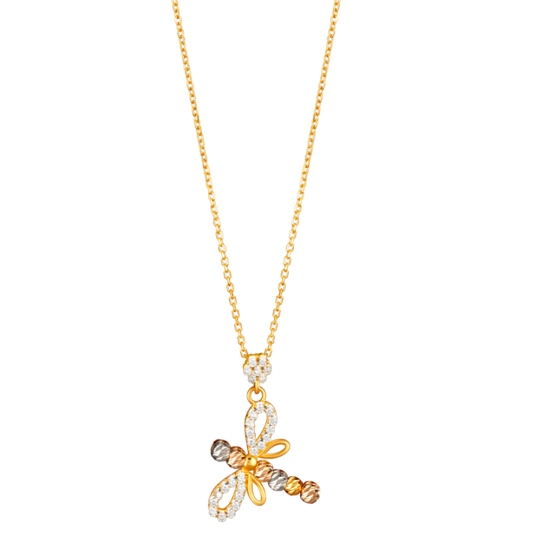 Baby Bliss Necklace with Dot Charm in 14k Gold filled By Erin Gray